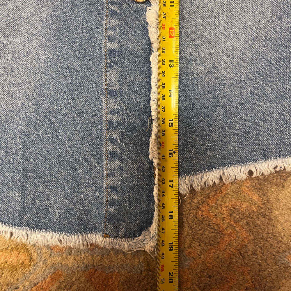 Zara Asymmetrical Denim Skirt with Button Detail - Picture 9 of 9